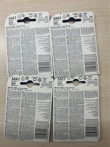Duracell Duracell AAA şarj edilebilir ince pil