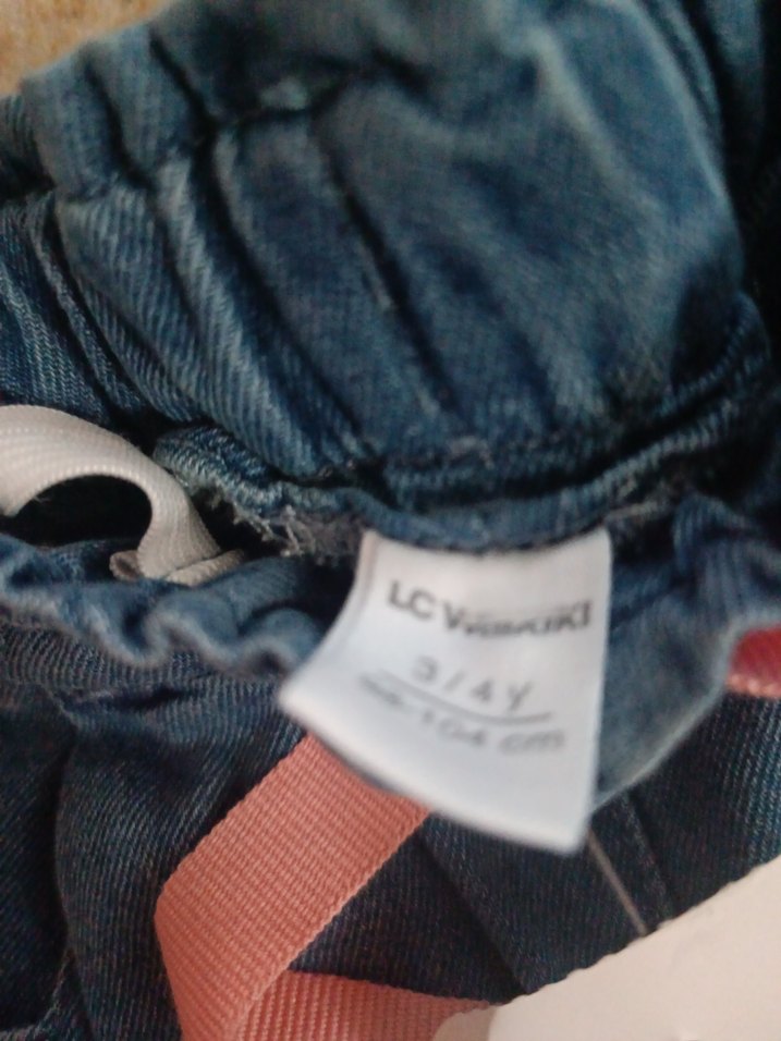 Kemer Detaylı Gri Mavi Kız Kot Pantolon - Görsel 3