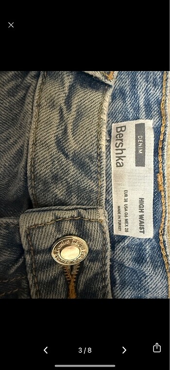 m Beden Bershka kot şort