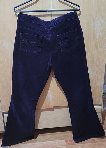 LC Waikiki düşük bel kadife mürdüm pantolon