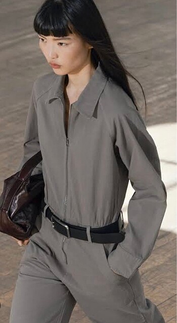 m Beden gri Renk ZARA WOMAN COLLECTION KEMERLİ TULUM