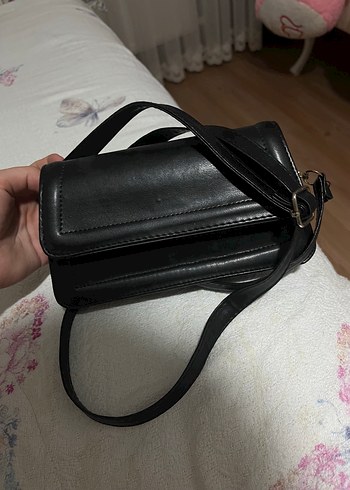 Siyah Deri Minimalist Kol Çantası - Görsel 4