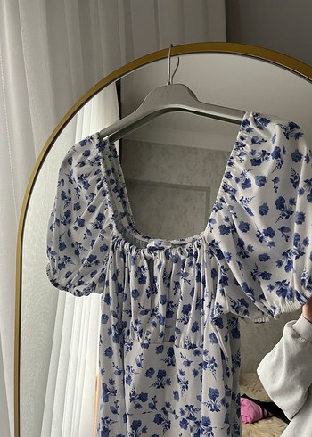 Bohem Stil Midi Pamuklu Elbise - Görsel 3