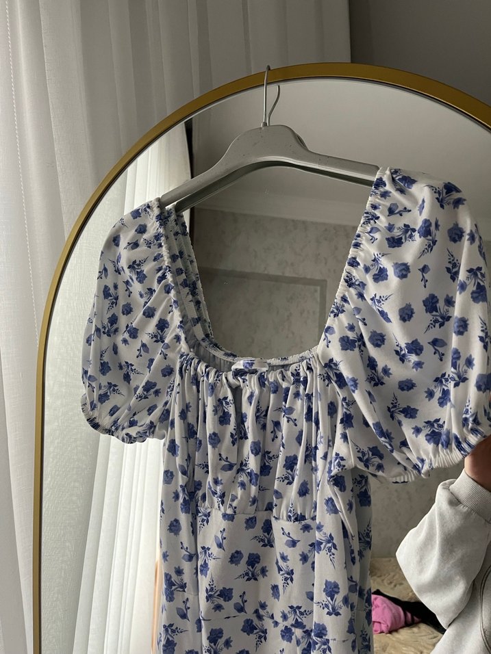 Bohem Stil Midi Pamuklu Elbise - Görsel 3