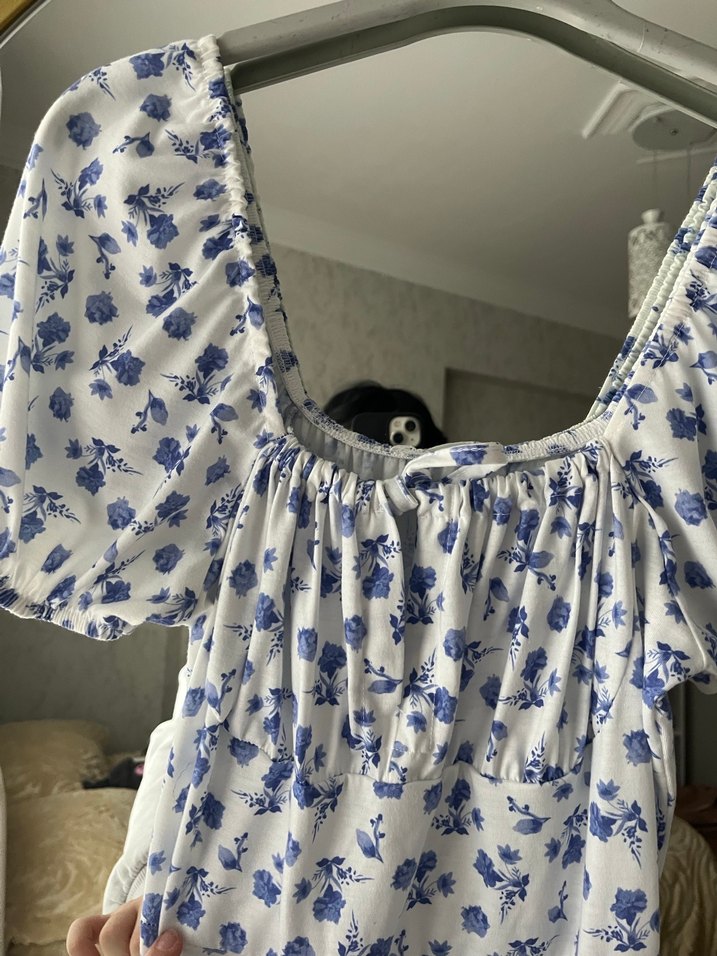 Bohem Stil Midi Pamuklu Elbise - Görsel 4