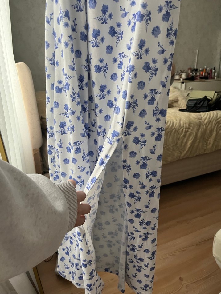 Bohem Stil Midi Pamuklu Elbise - Görsel 2