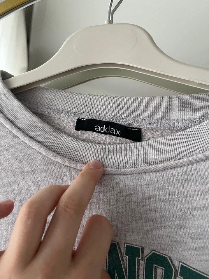 Gri Baskılı Kadın Sweatshirt Oversize - Görsel 4