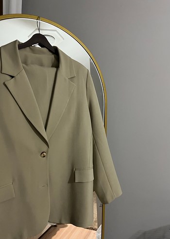 Bej Kadın Blazer Ceket takım - Görsel 5