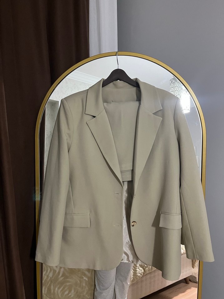 Bej Kadın Blazer Ceket takım - Görsel 2