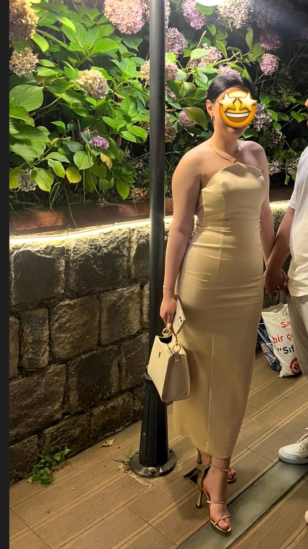 Zara İnce Askılı Beyaz Uzun Elbise - Görsel 5