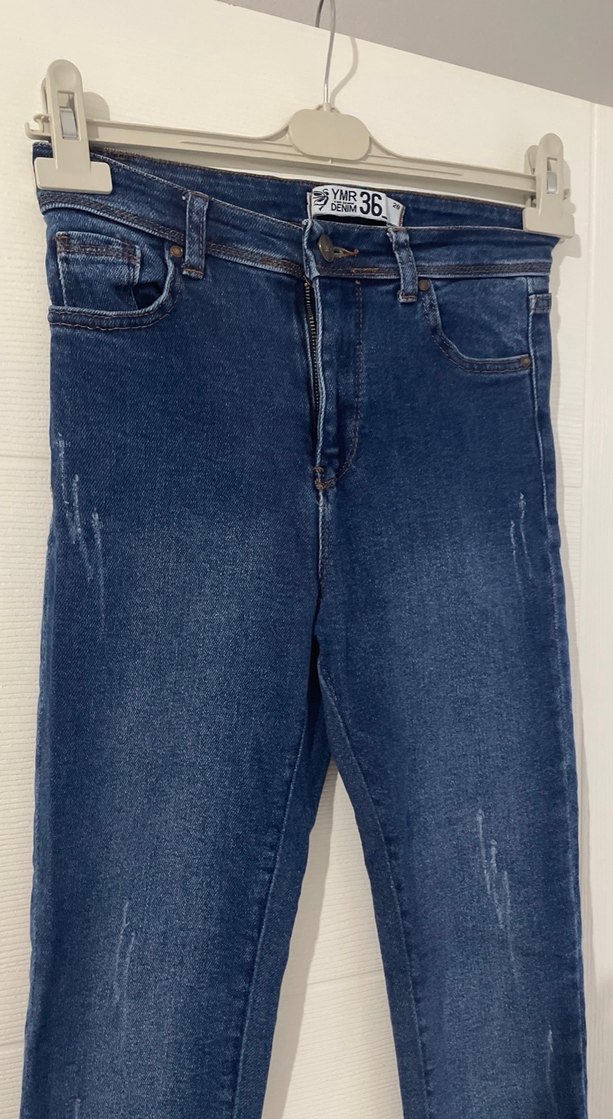 Lacivert Kadın Denim Pantolon - Görsel 2