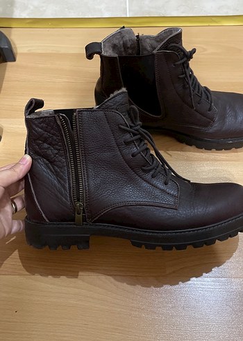 Kahverengi Deri Erkek Botları, Tokalı - Görsel 2