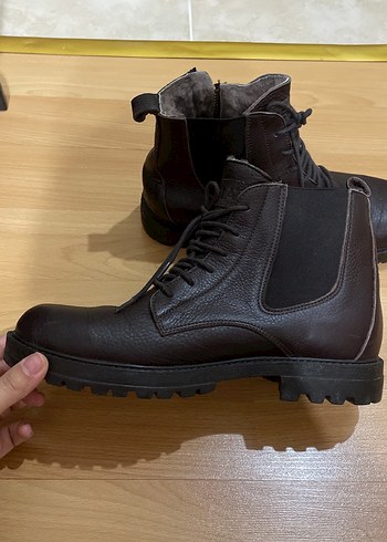 Kahverengi Deri Erkek Botları, Tokalı - Görsel 3