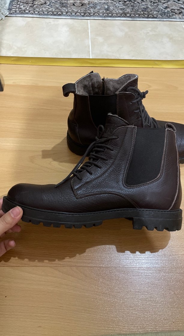 Kahverengi Deri Erkek Botları, Tokalı - Görsel 3