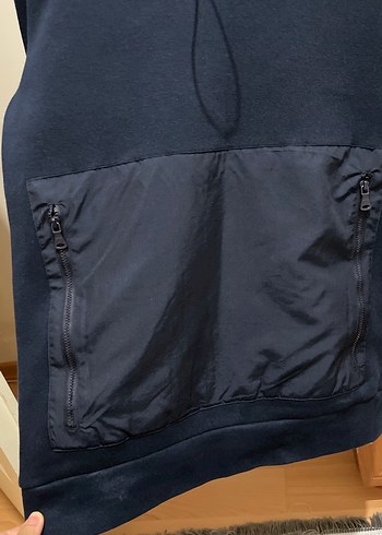 Erkek Lacivert Yüksek Yakalı Fermuarlı Sweatshirt - Görsel 4