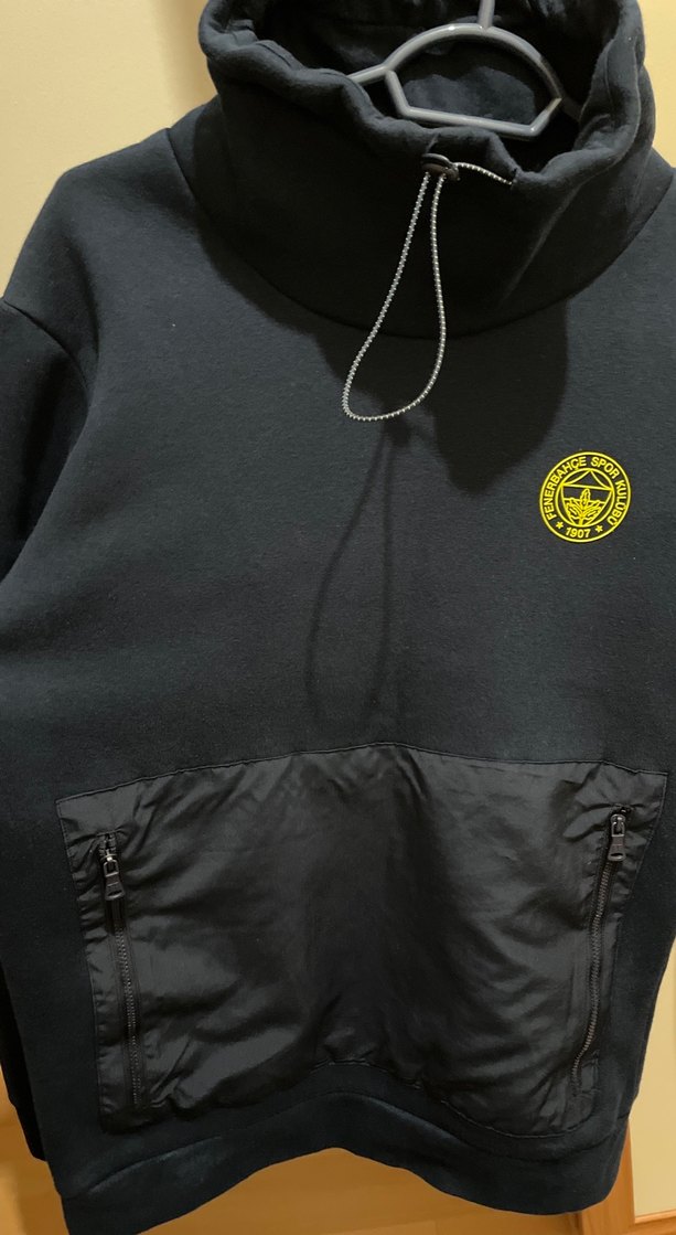 Erkek Lacivert Yüksek Yakalı Fermuarlı Sweatshirt - Görsel 2