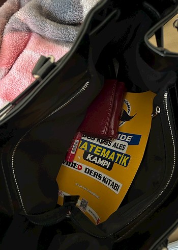 Siyah Deri Tokalı Kadın Çanta Stradivarus - Görsel 3