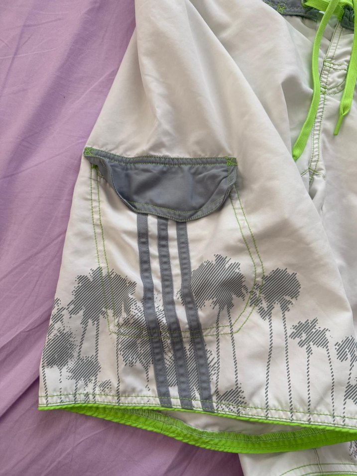 Erkek Beyaz Midi Boylu Kemerli Mayo - Görsel 2