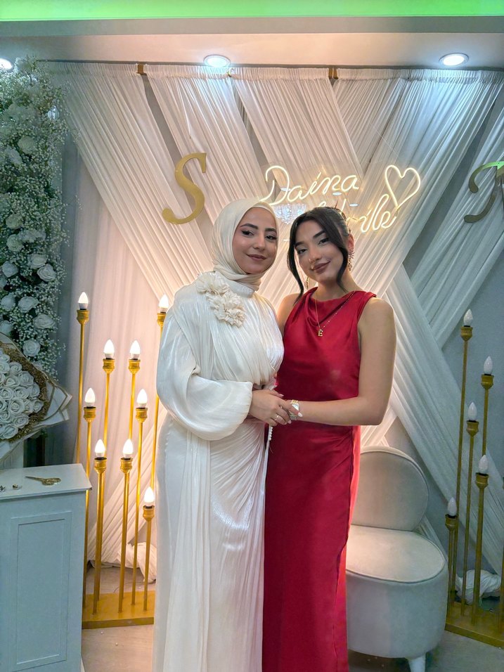 Drapeli Uzun Beyaz Tesettür Söz Abiye - Görsel 3