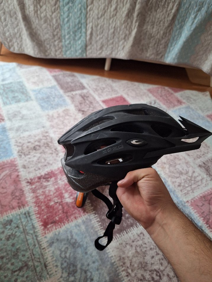 Siyah Desenli Biker Motosiklet Kaskı - Görsel 5