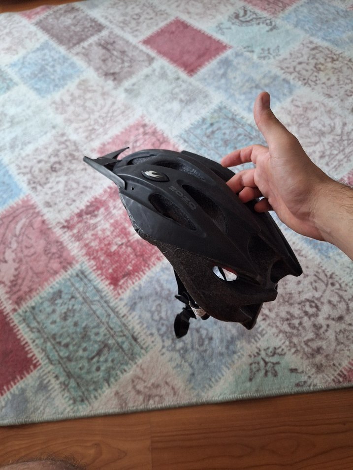 Siyah Desenli Biker Motosiklet Kaskı - Görsel 4