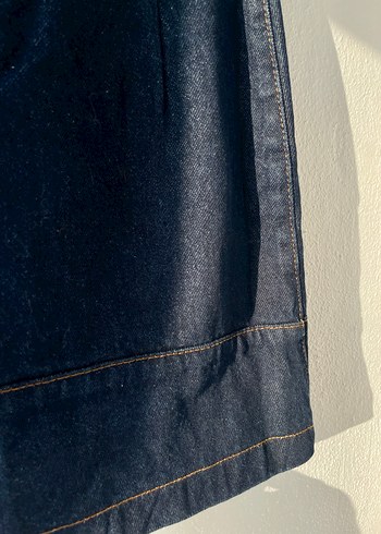 Düğmeli Lacivert Midi Denim Kadın Etek - Görsel 4