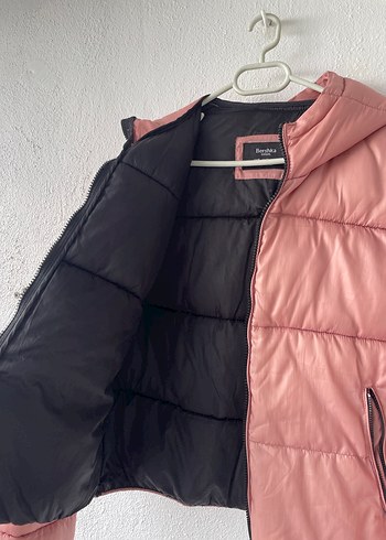 Gül kurusu renkli, Fermuarlı Kadın Kışlık Mont - Görsel 4