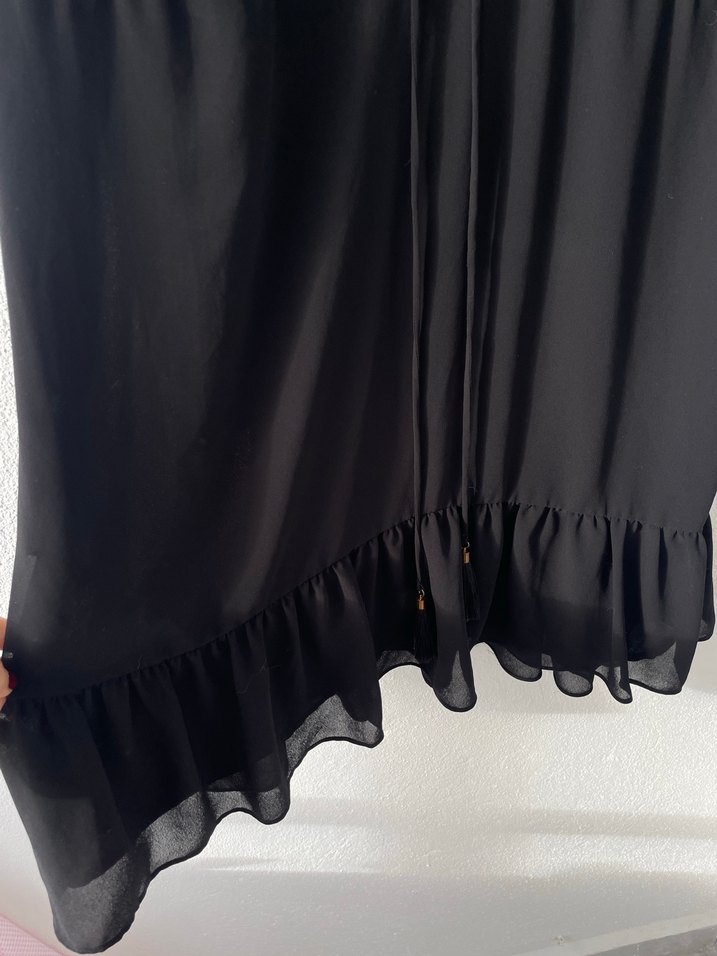 Nakış İşlemeli Siyah Bohem Uzun Elbise - Görsel 5