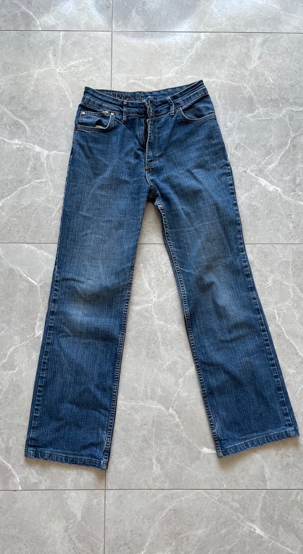 Vintage Koyu Mavi Denim Jean — görsel 3/6