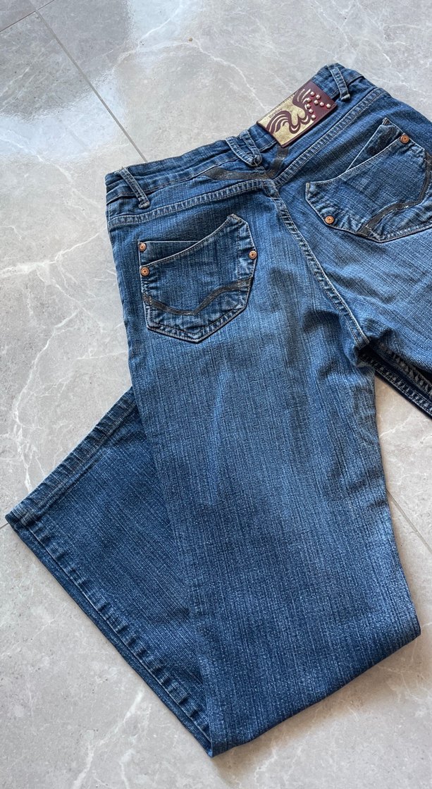 Vintage Koyu Mavi Denim Jean — görsel 2/6