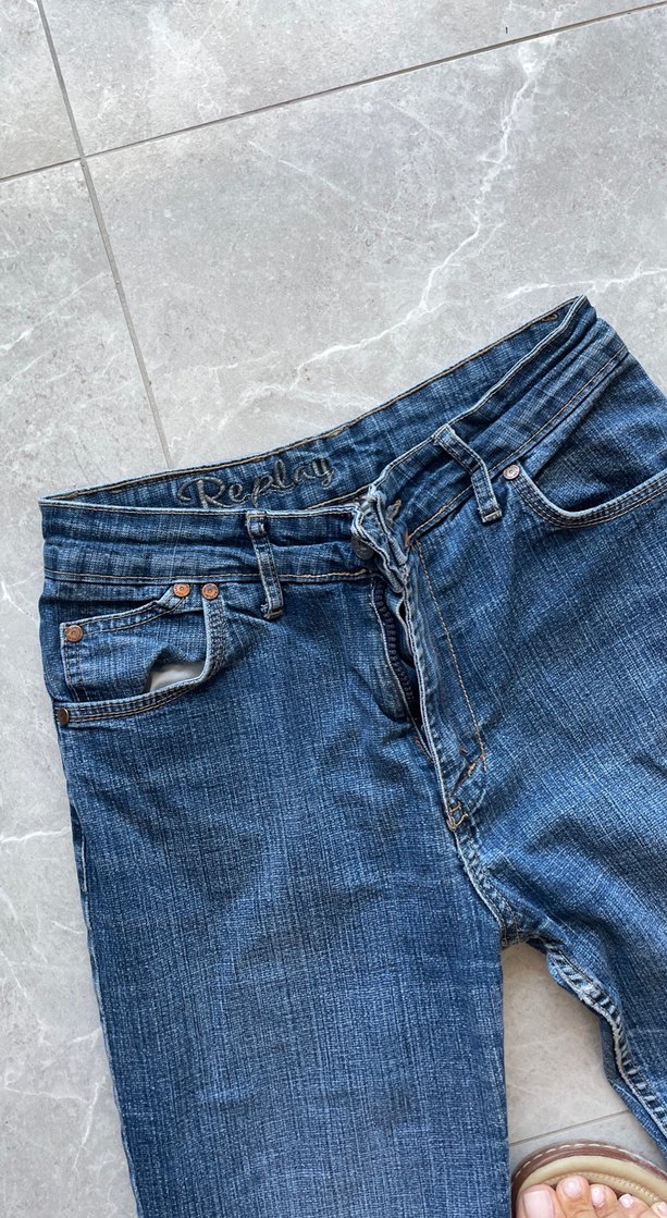 Vintage Koyu Mavi Denim Jean — görsel 4/6