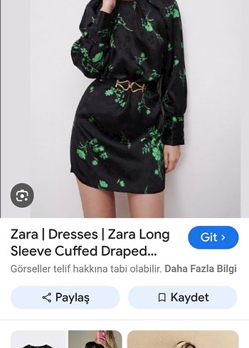 Uzun Kollu, Gevşek Kesim, Desenli Kadın Elbise - Görsel 2