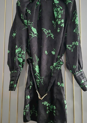 Uzun Kollu, Gevşek Kesim, Desenli Kadın Elbise - Görsel 3