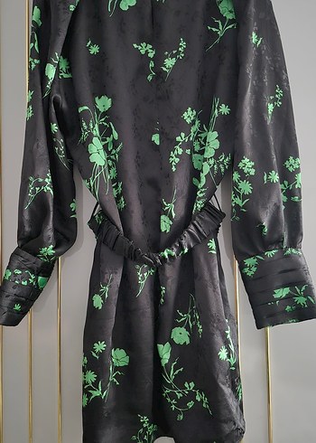 Uzun Kollu, Gevşek Kesim, Desenli Kadın Elbise - Görsel 7