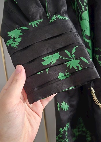 Uzun Kollu, Gevşek Kesim, Desenli Kadın Elbise - Görsel 5