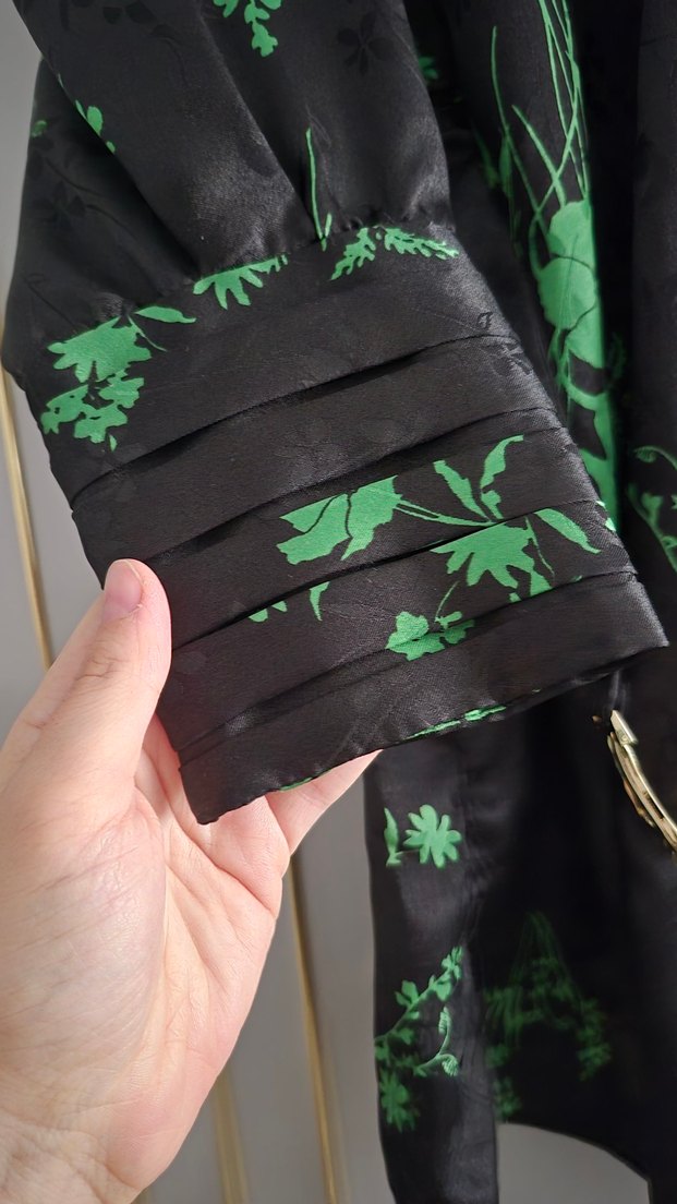 Uzun Kollu, Gevşek Kesim, Desenli Kadın Elbise - Görsel 5