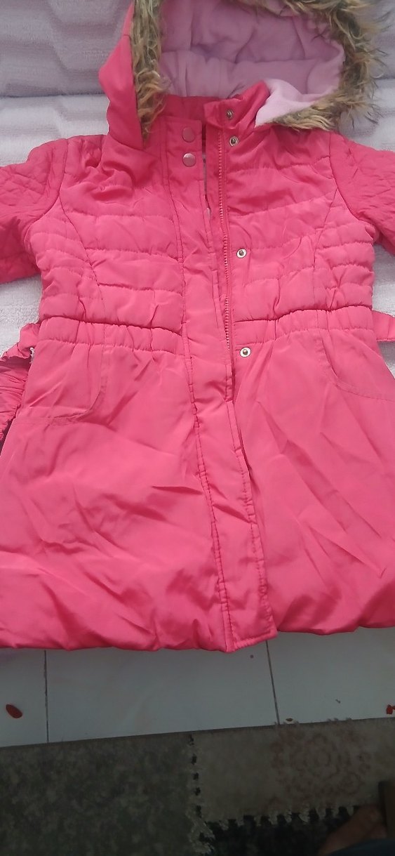 Pembe kız cocuk mont - Görsel 4