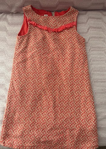 Kolsuz V Yaka Kız Çocuk Elbise - Görsel 2