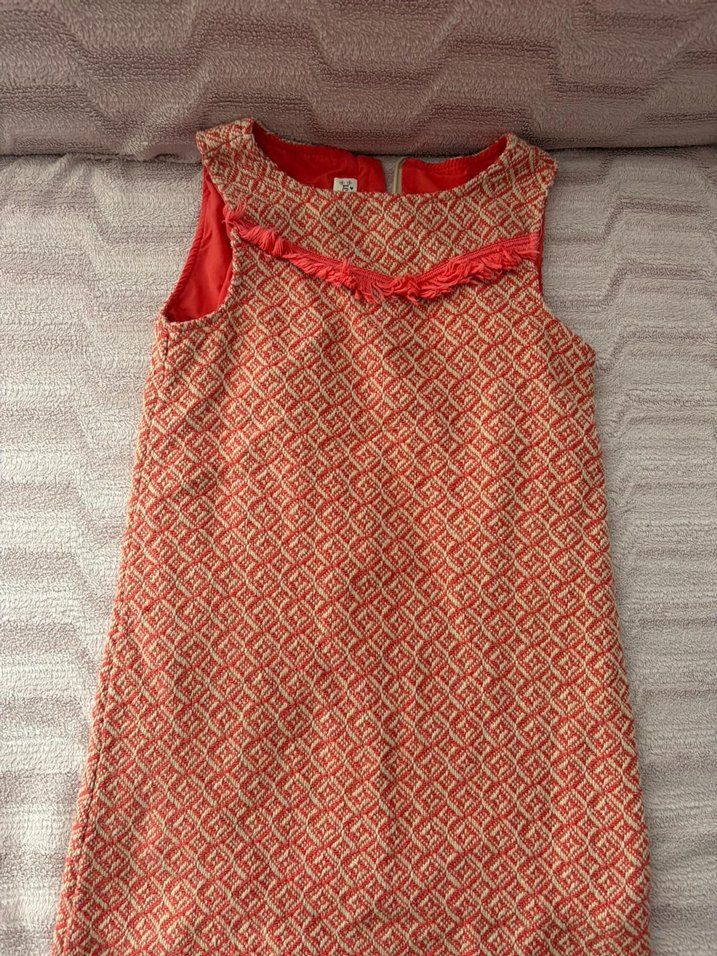 Kolsuz V Yaka Kız Çocuk Elbise - Görsel 3