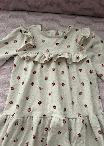 Bordo Nakışlı Bohem Kız Elbisesi - Görsel 3