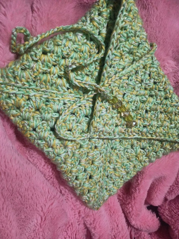 Örgü Kadın Kitap Çantası Pastel Renkli - Görsel 2