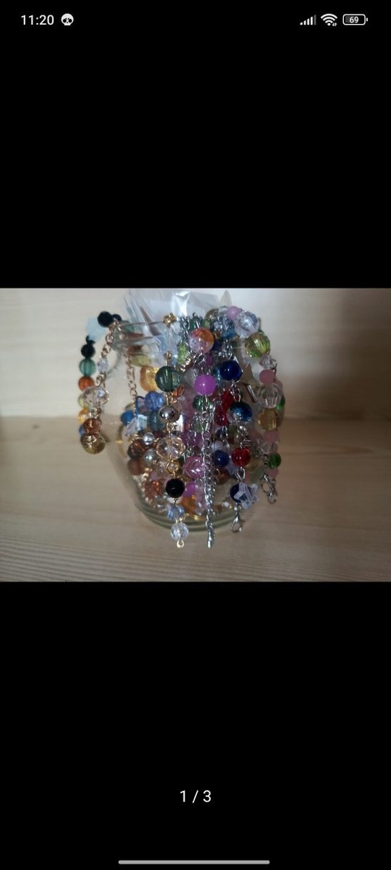 Renkli Boncuklu Takı kavanozu - Görsel 4