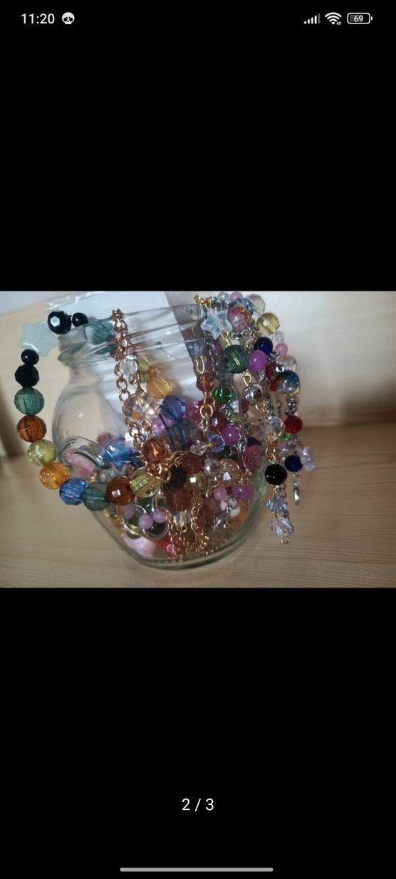 Renkli Boncuklu Takı kavanozu - Görsel 3