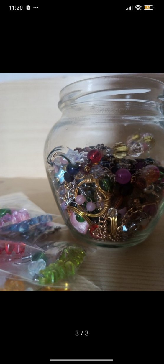 Renkli Boncuklu Takı kavanozu - Görsel 2