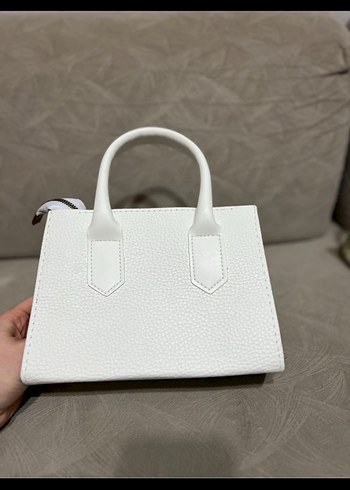 Beden Beyaz Deri Kadın Çanta - Minimalist Stil