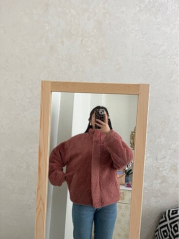 Peluş kürk kaban - Görsel 5