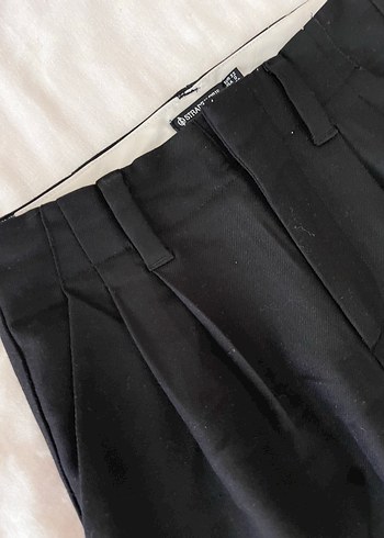 Stradivarius Siyah Midi Kadın Kumaş Pantolon