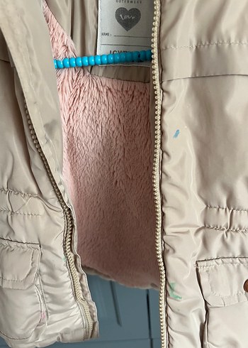 18-24 Ay Beden ten rengi Renk Bej Düğmeli Kız Çocuk Mont
