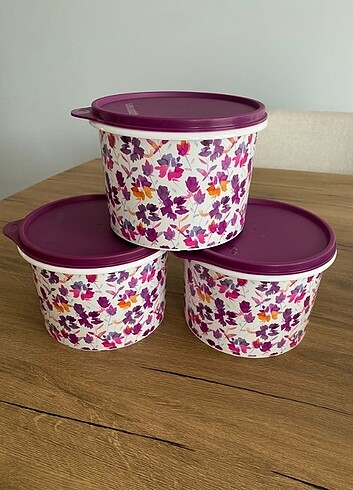 Tupperware saklama kabı 3 lü 