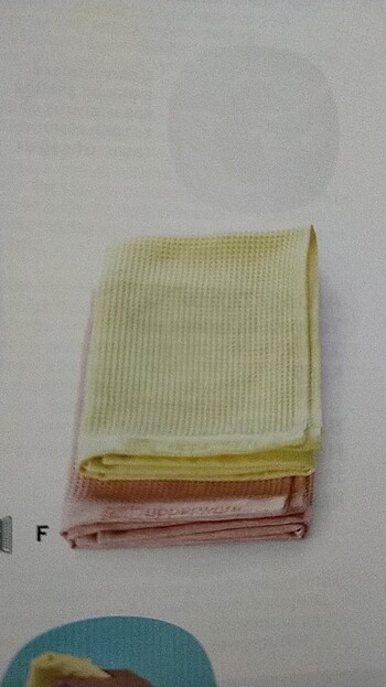 Beden sarı Renk Tupperware mikrofiber cam bezi 2 adet